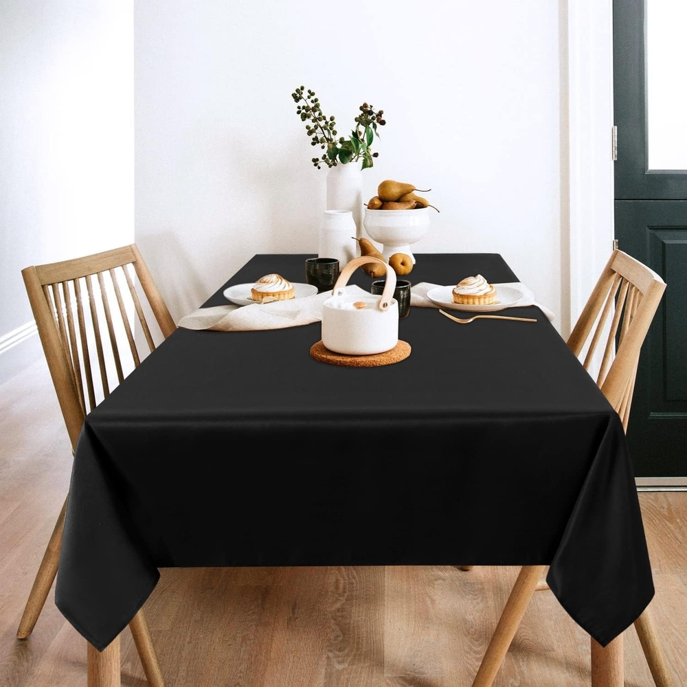 NEW Elegant Black Tablecloths for Dining Room